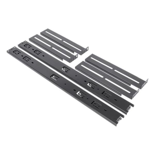 Kit De Railes Unykach 52094 Para Caja Rack De 1u A 4u Material Acero Pintado Negro Sistema Telescopico Negro