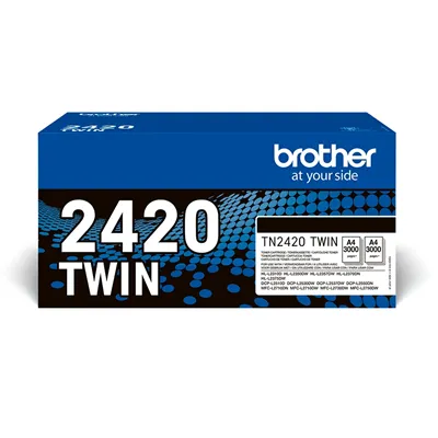 Brother TN2420 TWIN Multipack Ahorro XL Alta Capacidad 2x Negro