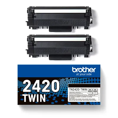 Brother TN2420 TWIN Multipack Ahorro XL Alta Capacidad 2x Negro