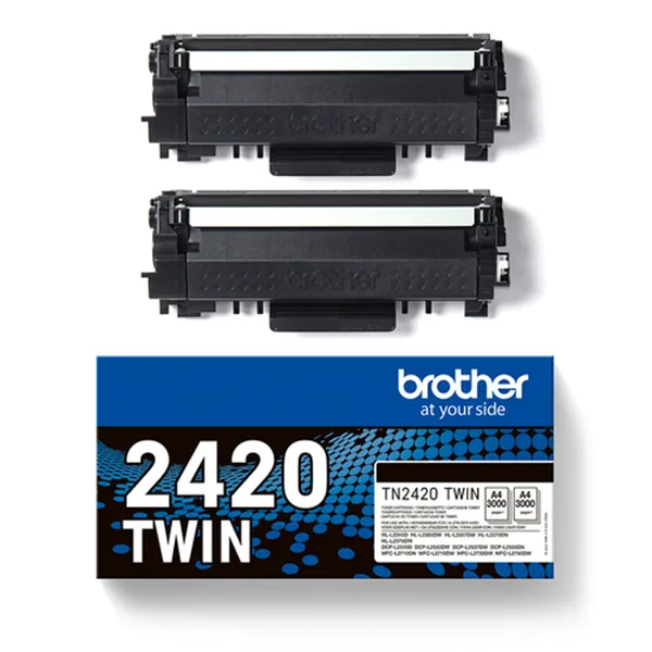 Brother TN2420 TWIN Multipack Ahorro XL Alta Capacidad 2x Negro Tóner Original