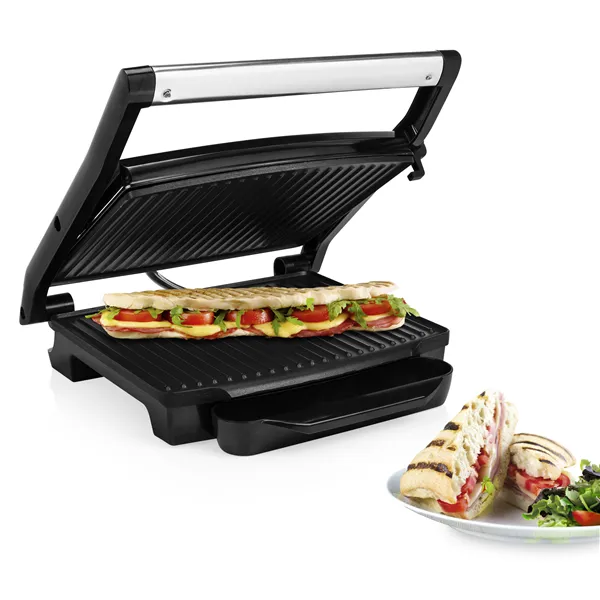 Princess Grill Eléctrico para Bocadillos/Panini/Serranito 2000W A.Inox de 30*24cm, 112415