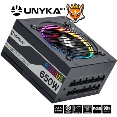 UNYKAch Atilus RGB Black 650W 80 PLUS Gold FULL Modular F.