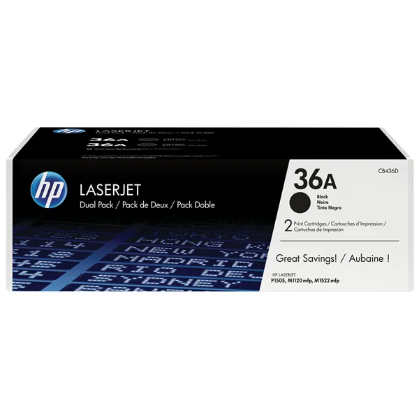 HP 36A Multipack Ahorro Tóner 2x Negro Original | Tóner CB436AD