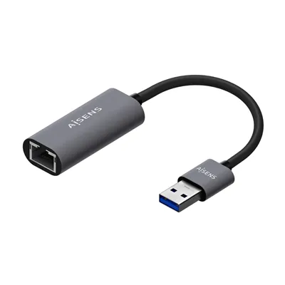 Adaptador USB 3.0 Aisens A106-0708/ USB Macho - RJ45 Hembra/