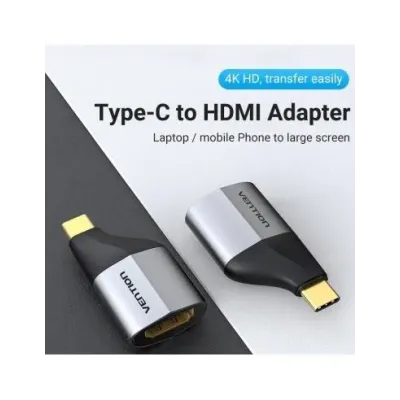 Adaptador USB Tipo-C Vention TCAH0/ USB Tipo-C Macho a HDMI