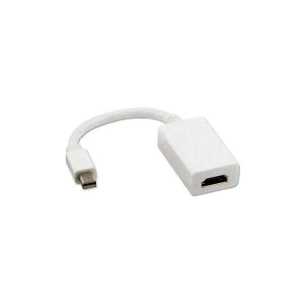 Cable Conversor Nanocable 10.16.0602-W/ Mini DisplayPort Macho - HDMI Hembra/ 15cm/ Blanco