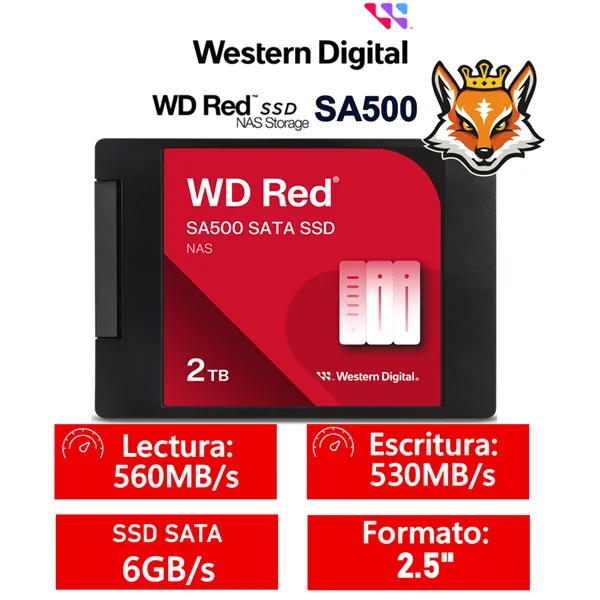 WD SSD Red SA500 NAS 2TB 2.5" SATA 6Gb/s 560MB/s