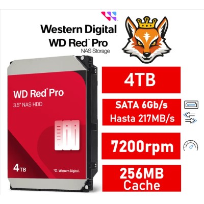 WD Red Pro NAS 4TB 7200rpm HDD 3.5" 256MB SATA 6GB/s