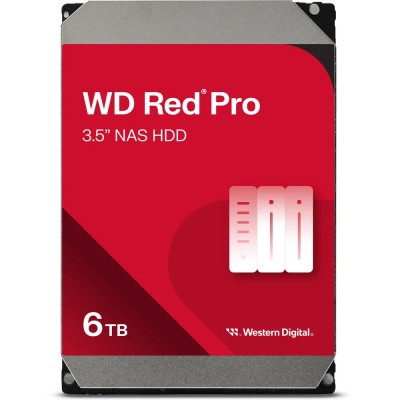 WD Red Pro NAS 6TB HDD 3.5" 7200rpm SATA 6Gb/s 256Mb