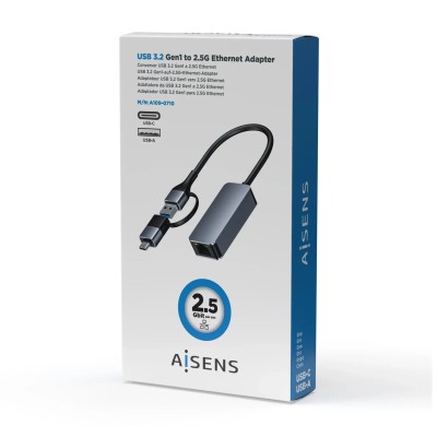 Adaptador USB 3.2 Gen1 Aisens A109-0710/ USB Macho - USB Tipo-C