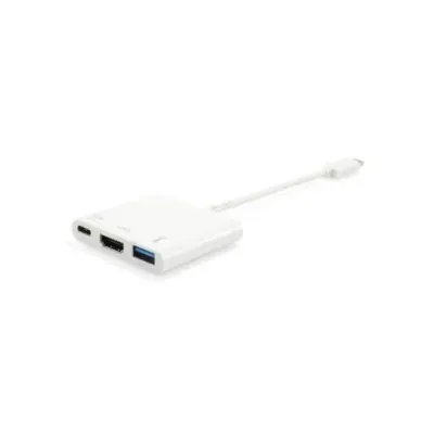 CABLE ADAPTADOR USB-C MACHO A HDMI HEMBRA / USB TIPO A 3.0 /
