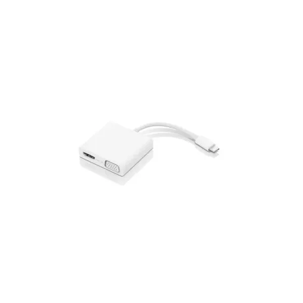 ADAPTADOR Lenovo USB-C 3-in-1 Travel Hub, 4K HDMI, VGA, USB 3.0, Simple Plug and Play (universal para todas las marcas)