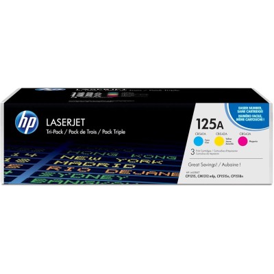 HP 125A Multipack Cian Magenta Amarillo Original | Tóner CF373AM