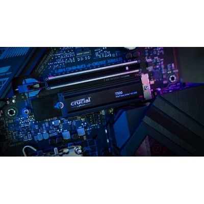 Crucial T500 SSD 2TB NVMe a 7400MB/s PCIe 4.0 con disipador de