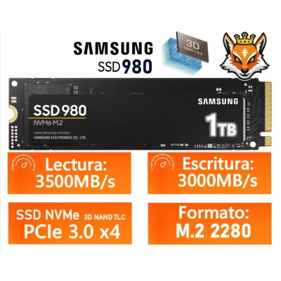 Samsung 980 1TB SSD PCIe 3.0 NVMe a 3500MB/s