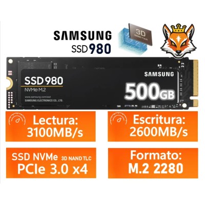 Samsung 980 500GB SSD PCIe 3.0 NVMe a 3100MB/s