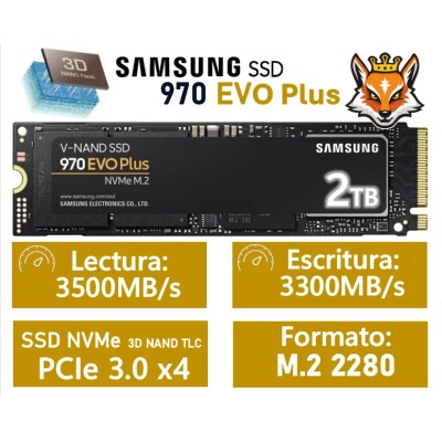 Samsung 970 EVO Plus 2TB SSD PCIe 3.0 NVMe a 3500MB/s