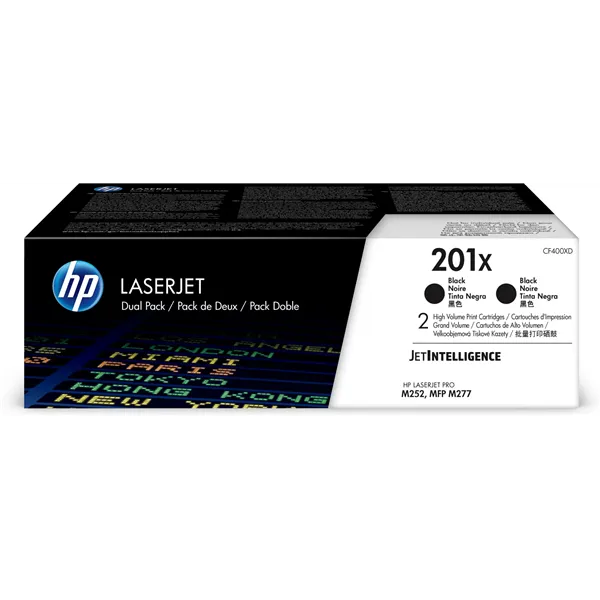 HP 201X Multipack Ahorro Tóner 2x Alta Capacidad Negro Original | Tóner CF400XD