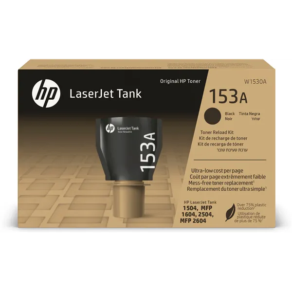 HP 153A Kit de Recarga Tóner Original Laserjet Tank Negro W1530A | Kit de Recarga W1490X