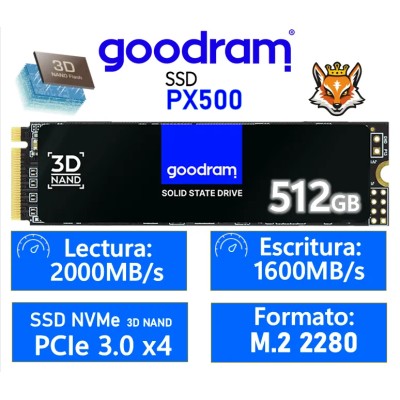 Goodram PX500 512GB SSD PCIe 3.0 NVMe a 2000MB/s