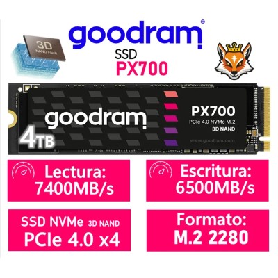 Goodram PX700 4TB SSD PCIe 4.0 NVMe a 7400MB/s