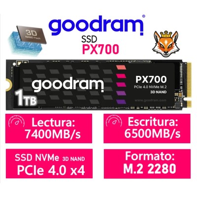 Goodram PX700 1TB SSD PCIe 4.0 NVMe a 7400MB/s