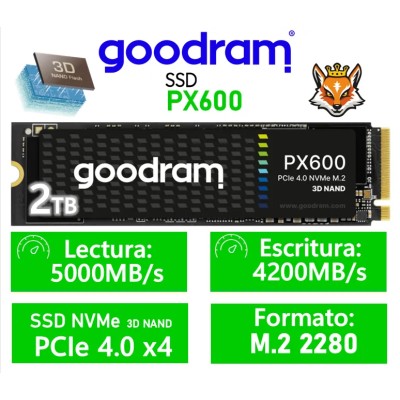 Goodram PX600 2TB SSD PCIe 4.0 NVMe a 5000MB/s