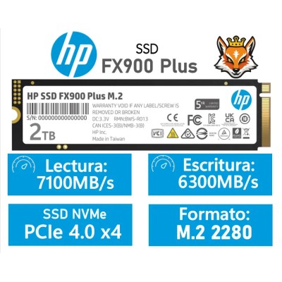 HP FX900 Plus 2TB SSD PCIe 4.0 NVMe a 7100MB/s