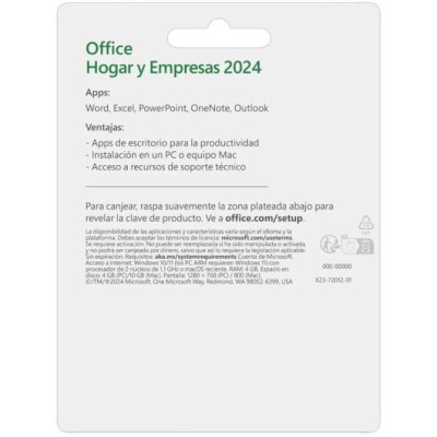 Microsoft Office Hogar y Empresas 2024/ 1 Usuario/ Licencia