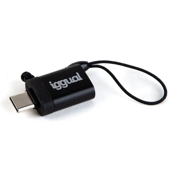 Iggual adaptador usb otg tipo c a usb-a 3.1 negro