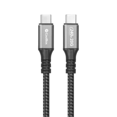 Coolbox cable usb-cusb-c 240w 20gbps carga+datos