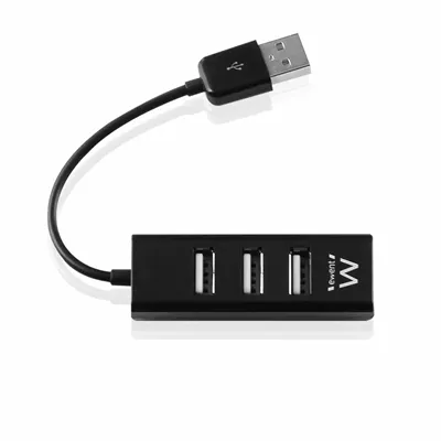 Ewent ew1123 mini-hub usb 4 puertos negro