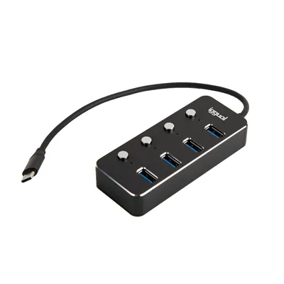 Iggual hub tipo c x 4 puertos usb 3.1 4buttons