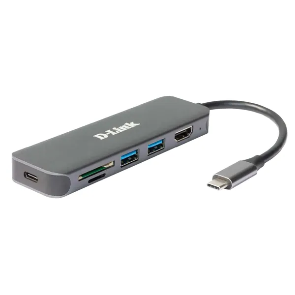 D-link dub-2327 6-in-1 usb-c hub hdmi/cr/pd