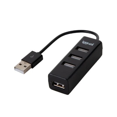 Iggual hub usb 2.0 x 4 puertos hub-a-4p