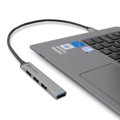 Coolbox hub alu usb-a (1xusb3.0+3xusb2.0)