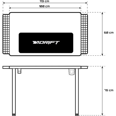 Drift DZ75 Mesa Gaming Fibra de Carbono Alfombrilla Full