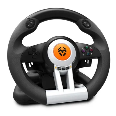 Krom juego de volante y pedales k-wheel multip.