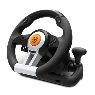 Krom juego de volante y pedales k-wheel multip.