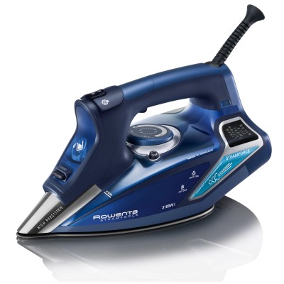 Rowenta STEAMFORCE Plancha a vapor 3100W Azul, suela acero