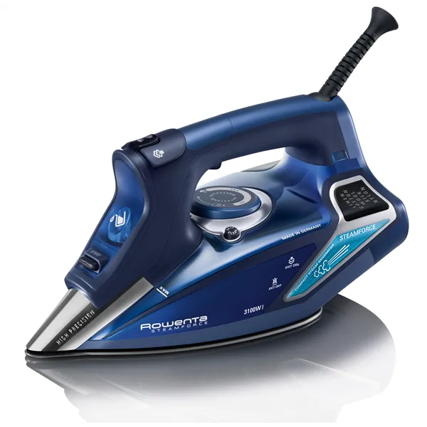 Rowenta STEAMFORCE Plancha a vapor 3100W Azul, suela acero inoxidable