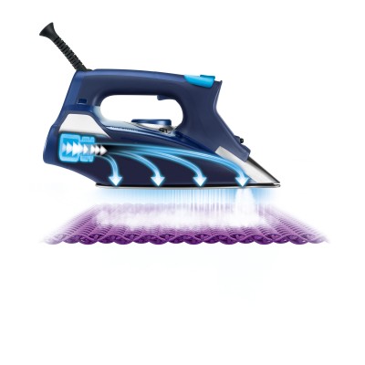 Rowenta STEAMFORCE Plancha a vapor 3100W Azul, suela acero