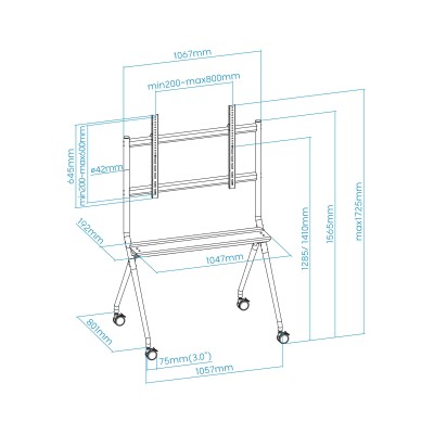 Tooq fs20205m-b soporte suelo pantallas 50"-86" gr