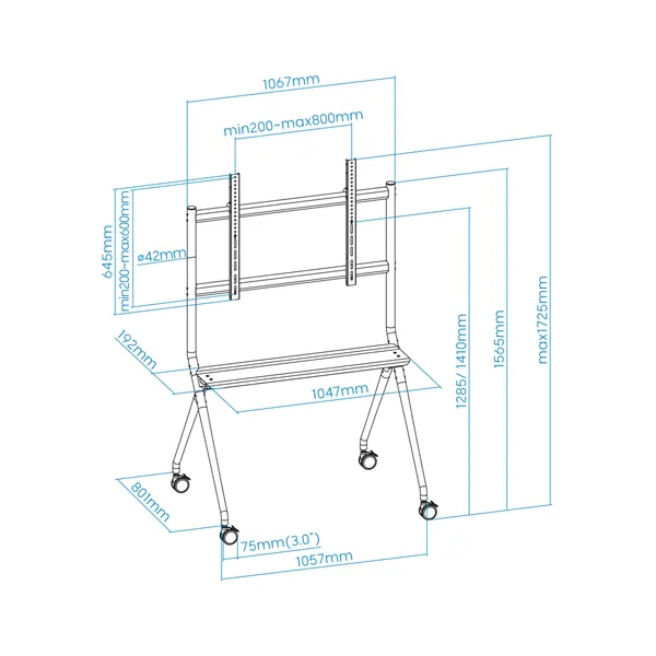 Tooq fs20205m-b soporte suelo pantallas 50"-86" gr