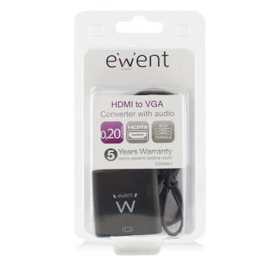 Ewent ew9864 adaptador hdmi/vga con audio