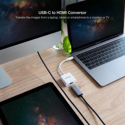 Nanocable conversor usb-c a hdmi 4k, 15 cm