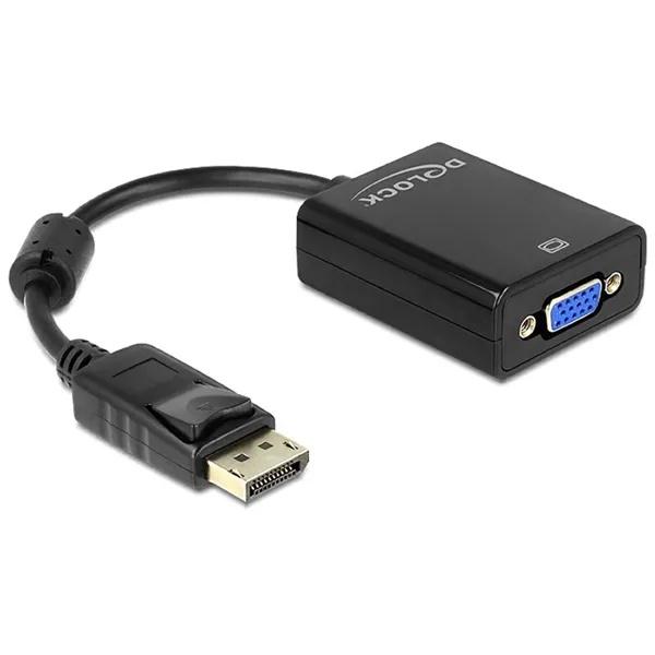 Delock adapt. displayport  macho/vga hembra negro