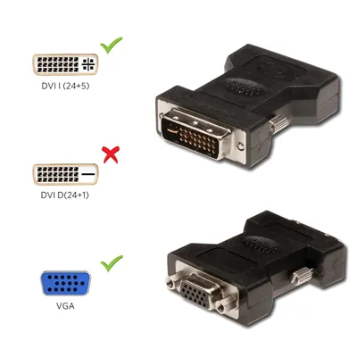 Ewent adaptador dvi-i 24+5 macho a vga-f