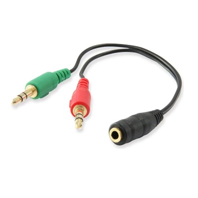 Ewent cable audio jack 3,5/h-2 jack 3,5/m - 0,15mt