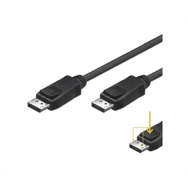 Ewent cable displayport 4k @ 60hz, a/a awg28, 2mt